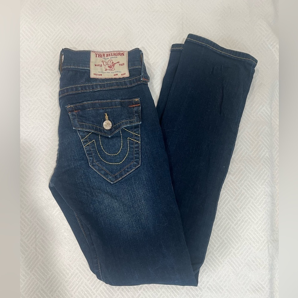 True Religion Ricky Relaxed Straight Jeans Size 28 Womens
